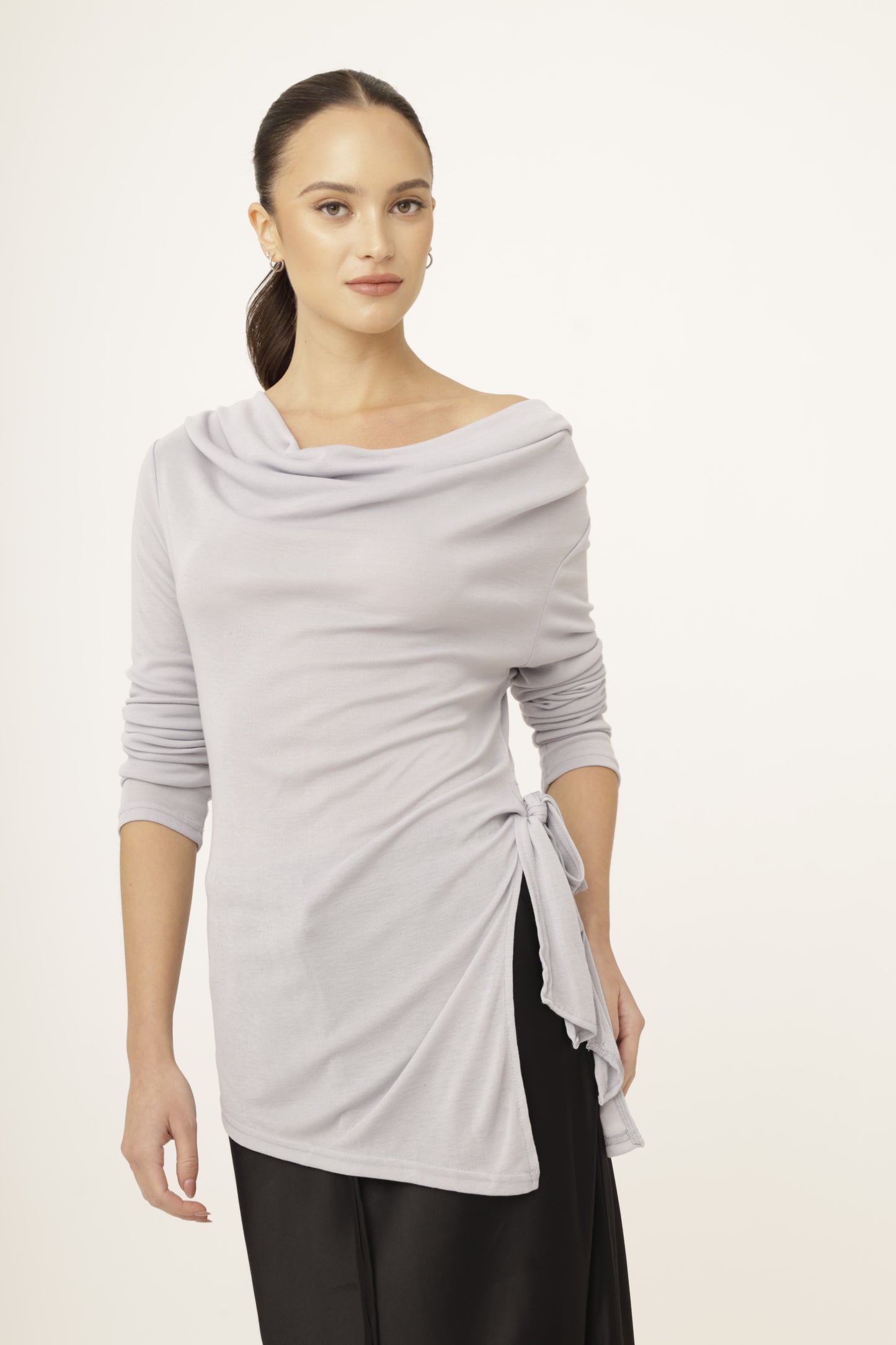 Drift Cowl Neck Tunic Sleeves with Slit