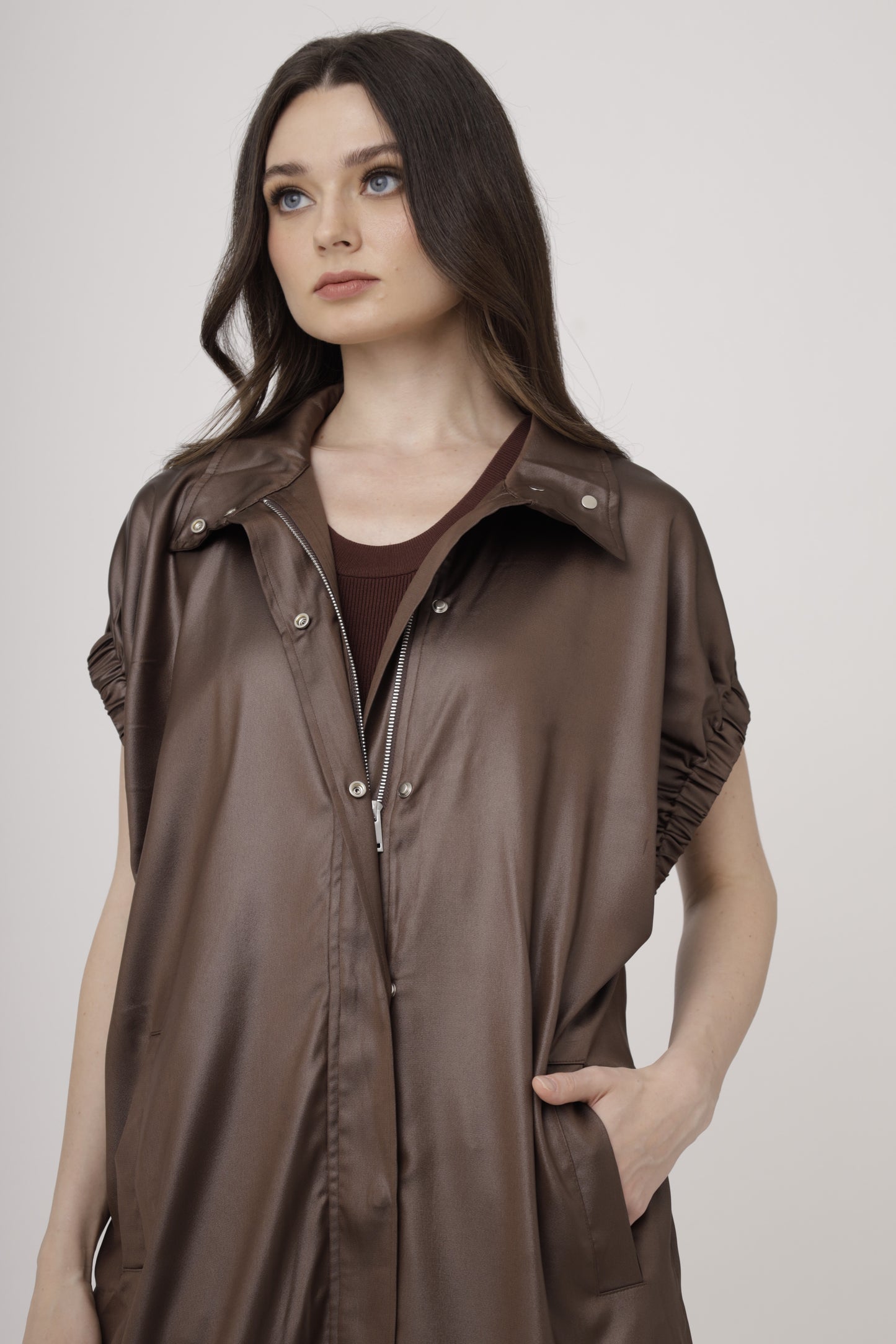 Drape Vest – Cocoa
