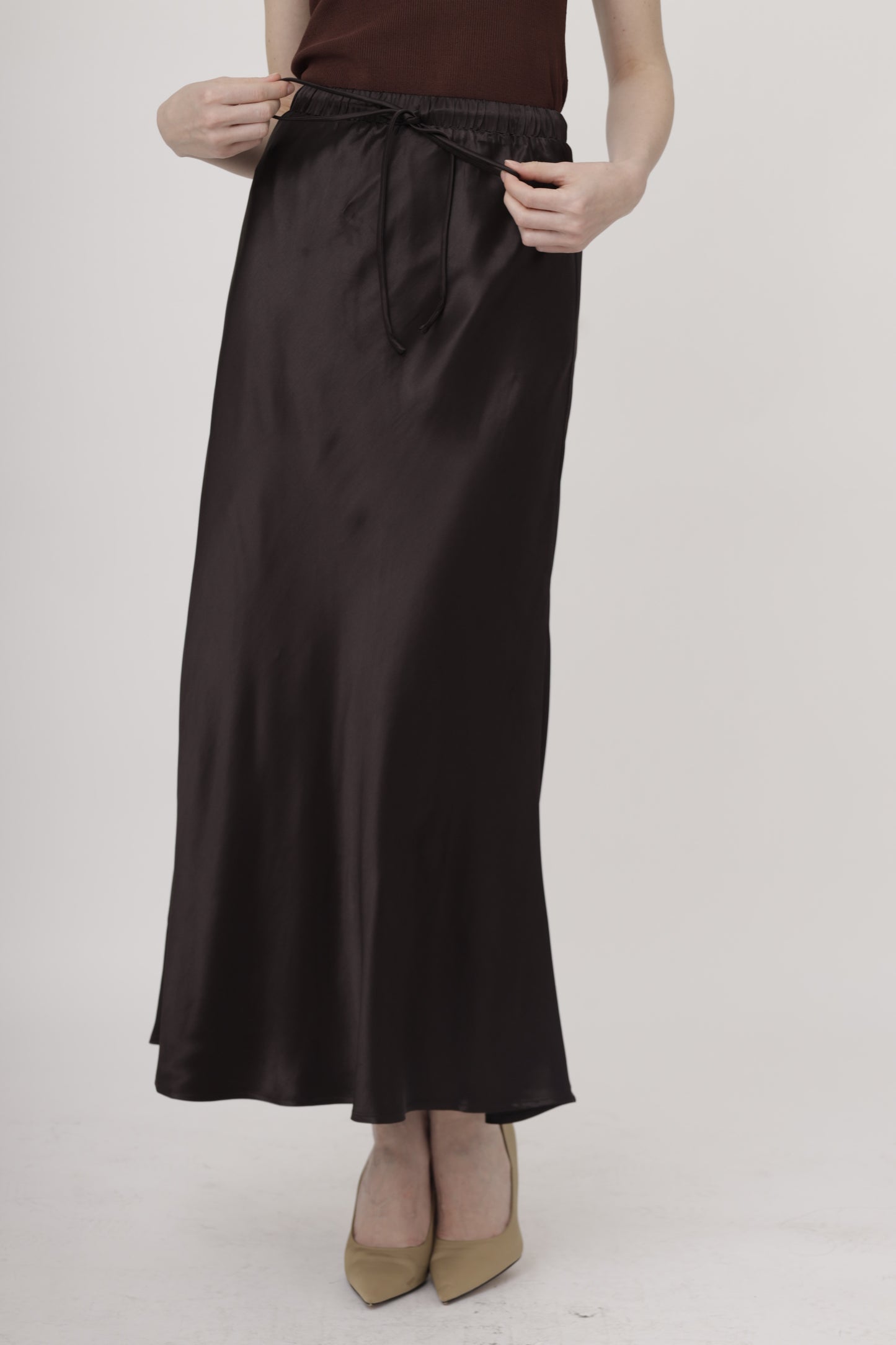 Luxe Flow Satin Skirt