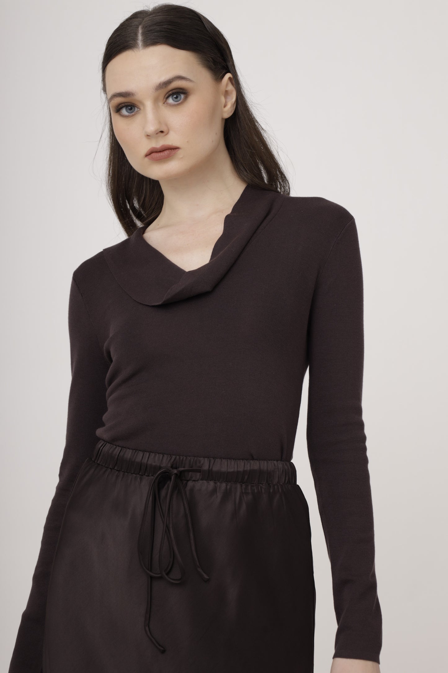 Cowl Long Sleeve Top