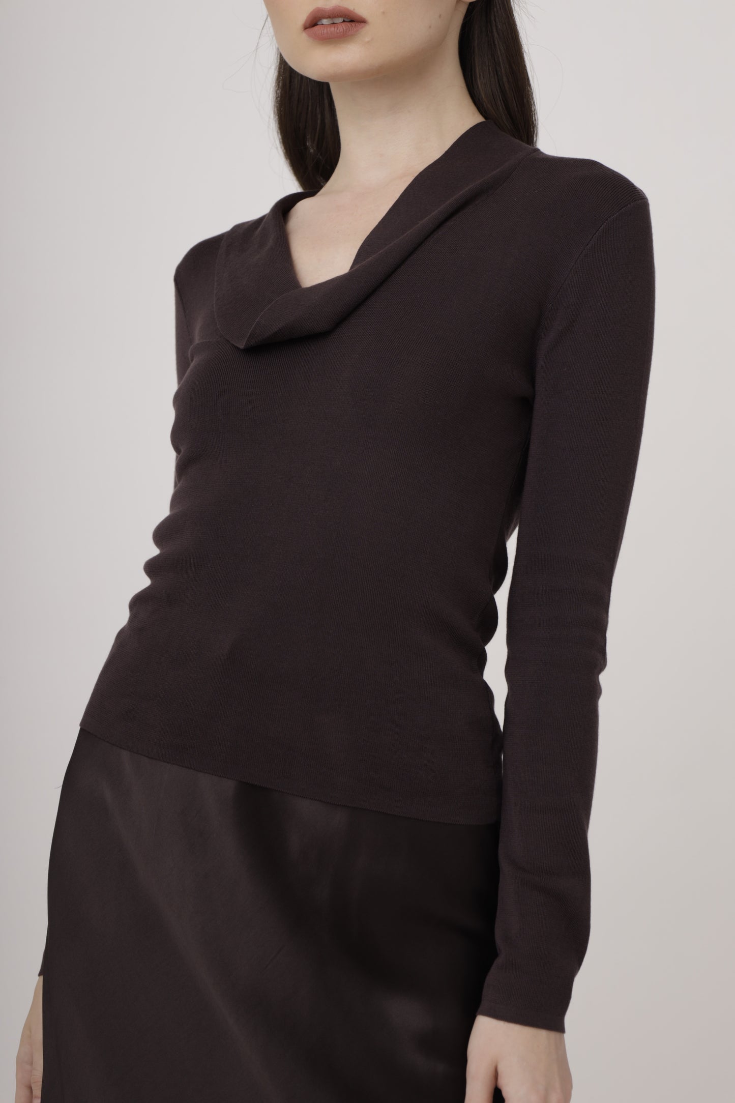 Cowl Long Sleeve Top