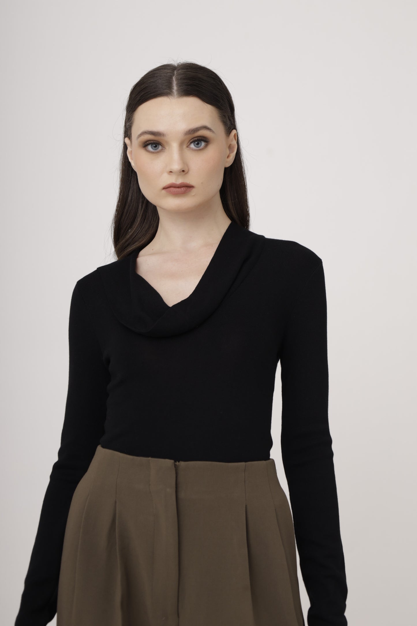 Cowl Long Sleeve Top