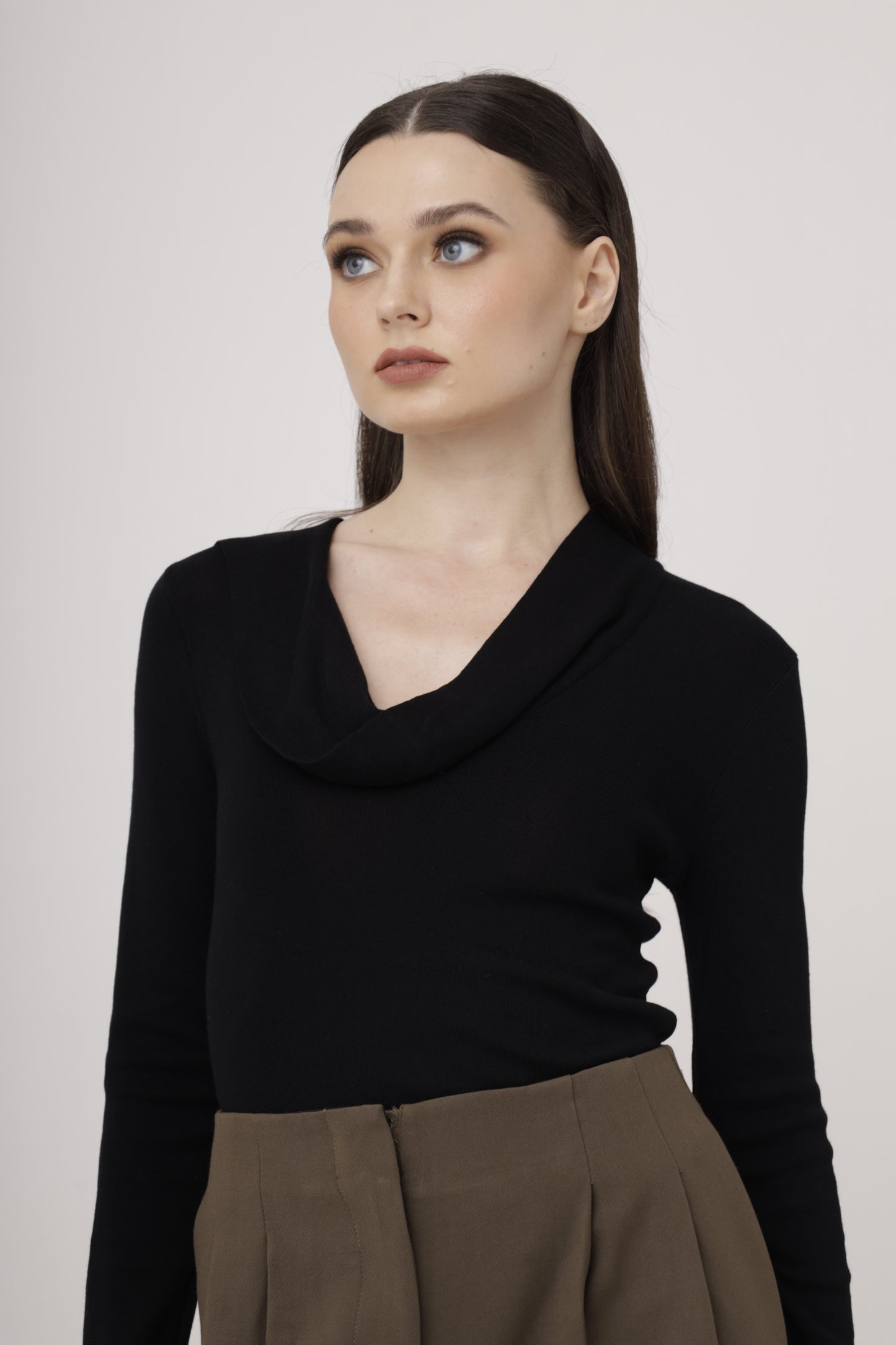 Cowl Long Sleeve Top