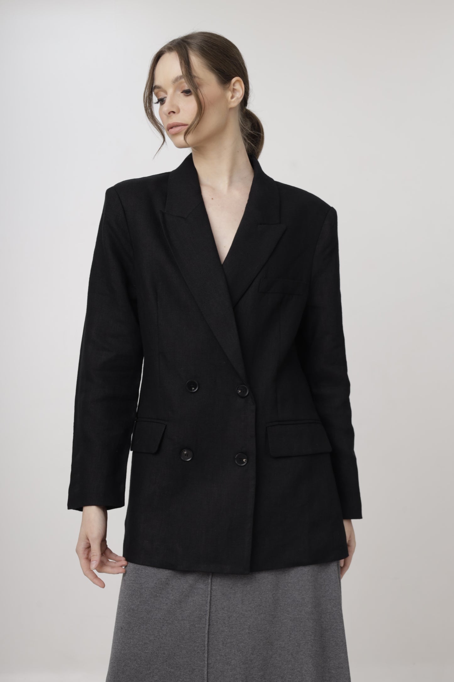 Linen Tailored Ease Blazer