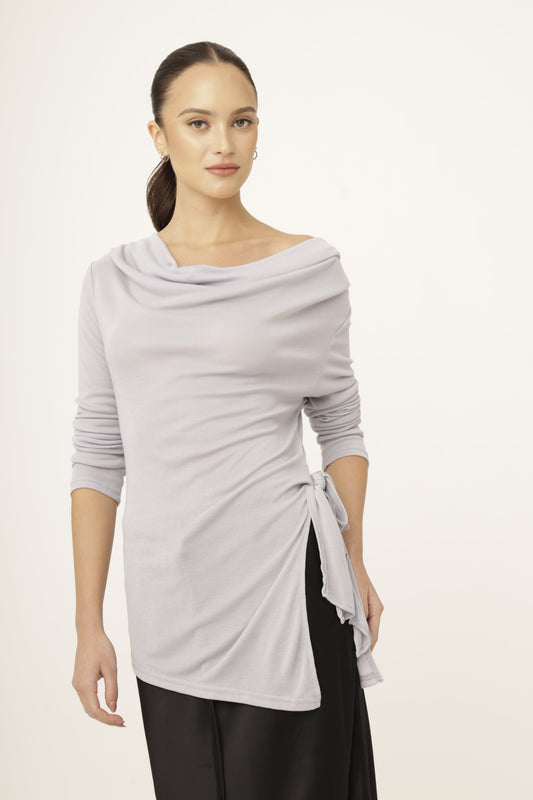 Drift Cowl Neck Tunic Sleeves with Slit