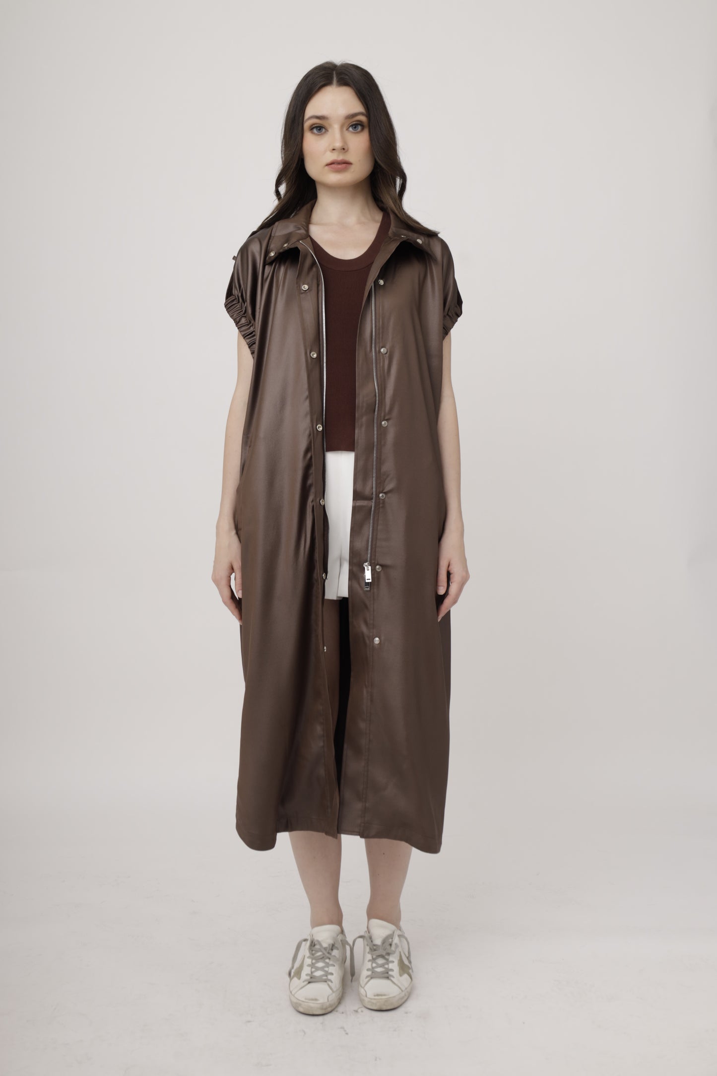 Drape Vest – Cocoa