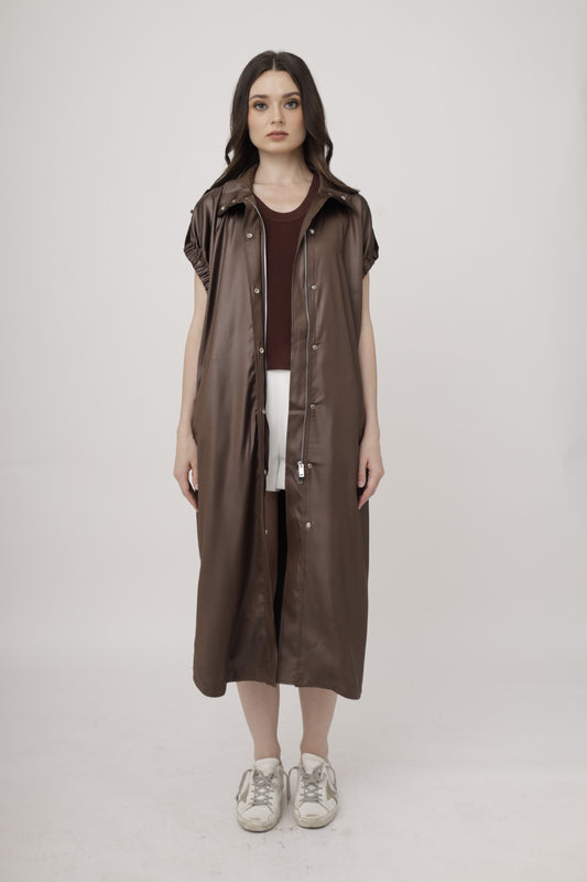 Drape Vest – Cocoa