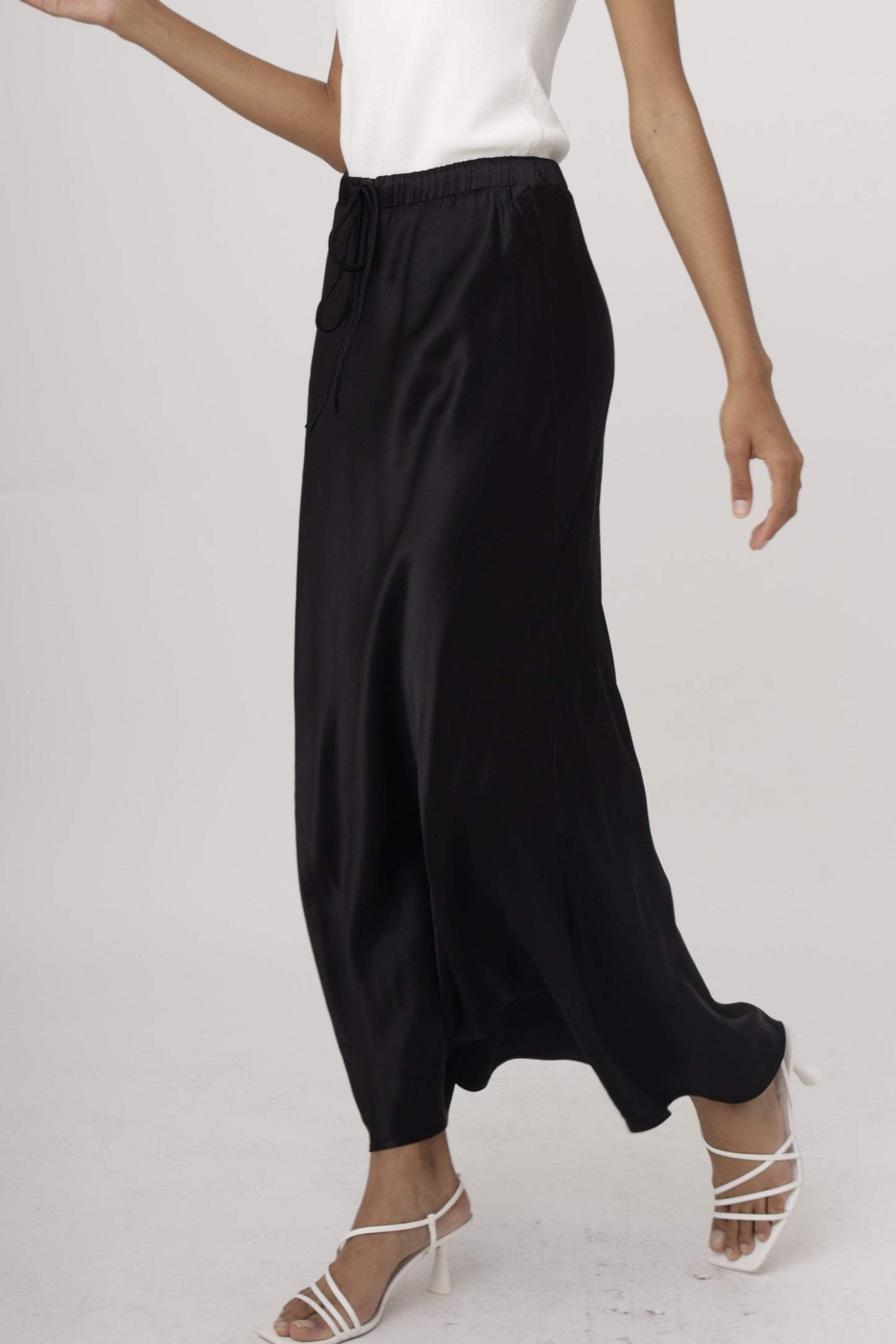 Luxe Flow Satin Skirt