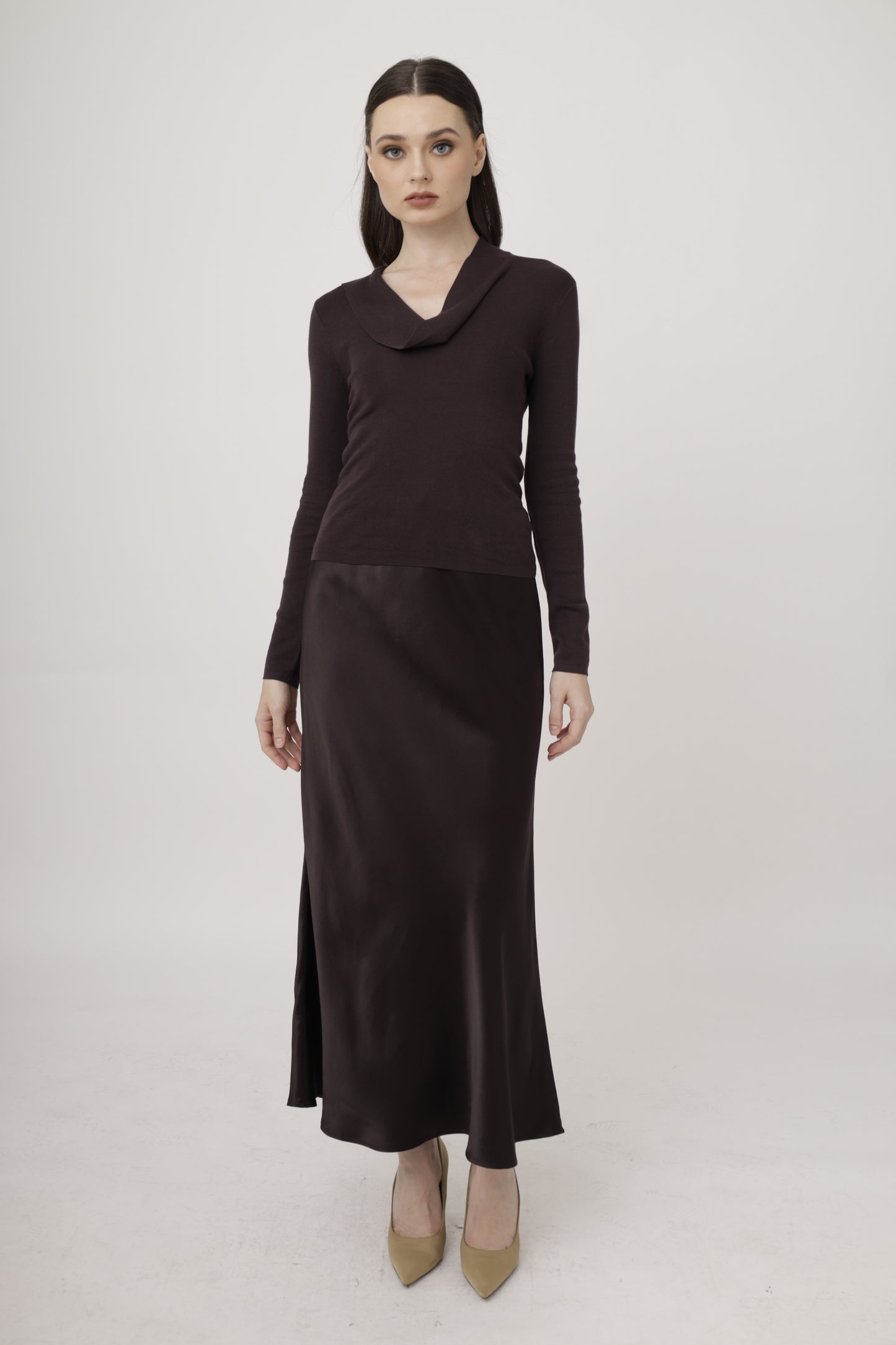 Cowl Long Sleeve Top