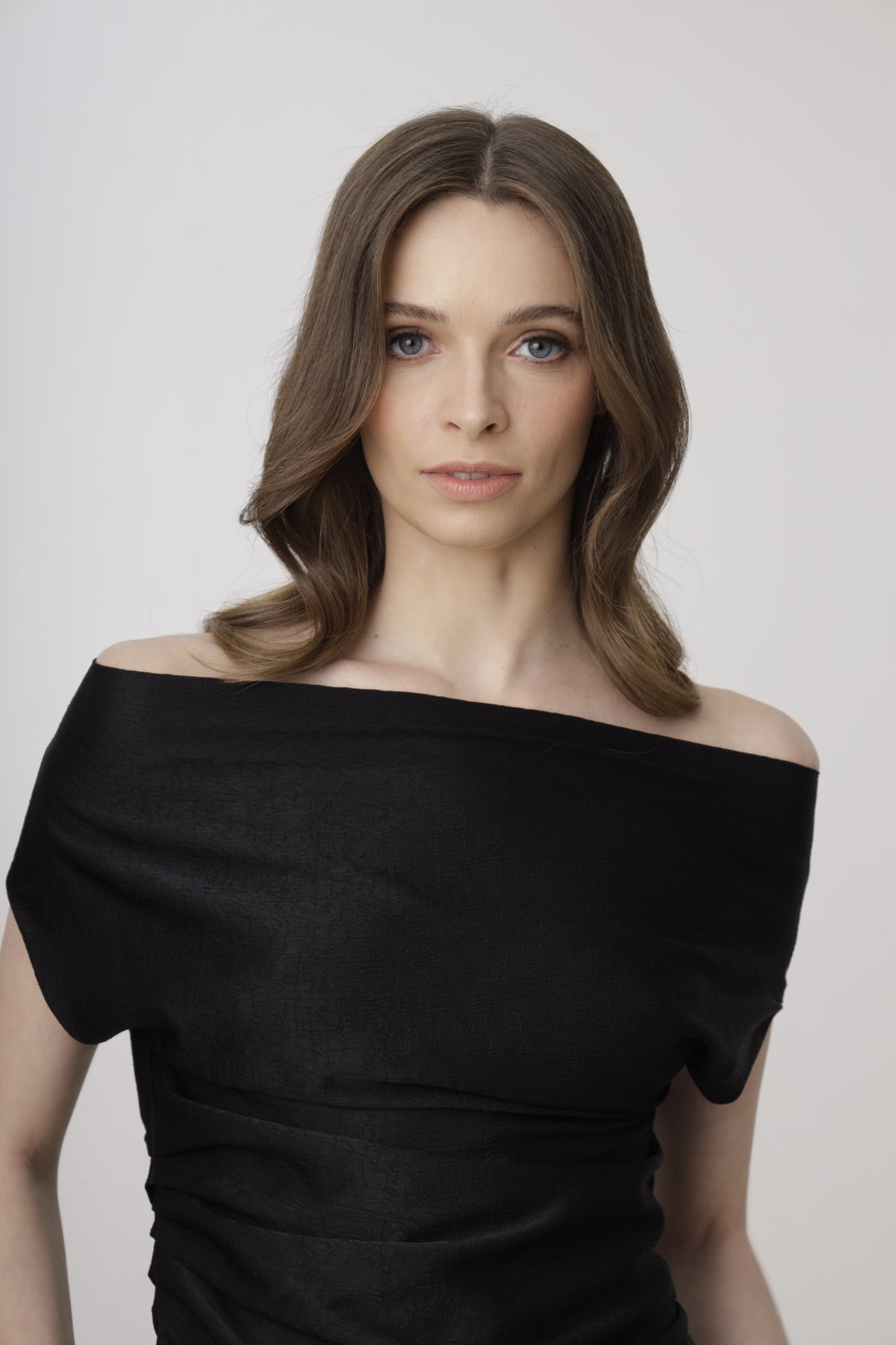 Off-Shoulder Satin Top