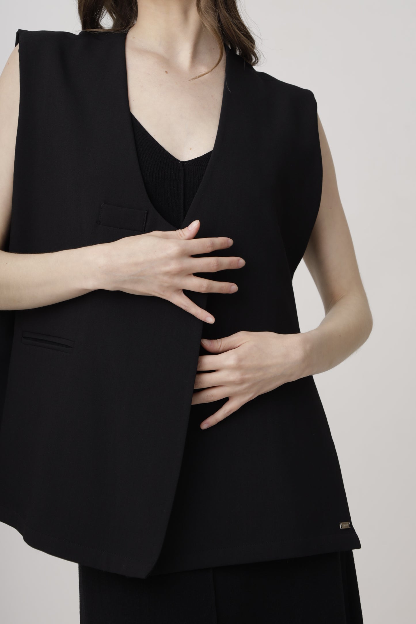 Side-Slit Tailored Vest