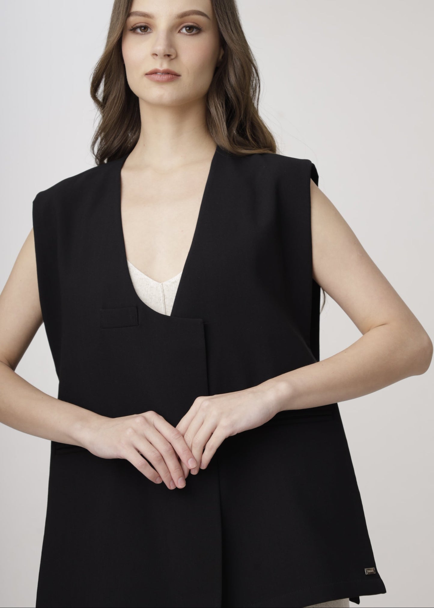 Side-Slit Tailored Vest