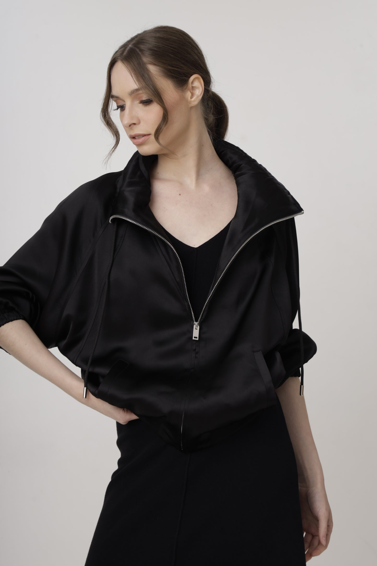 Satin Storm Full-Zip Jacket