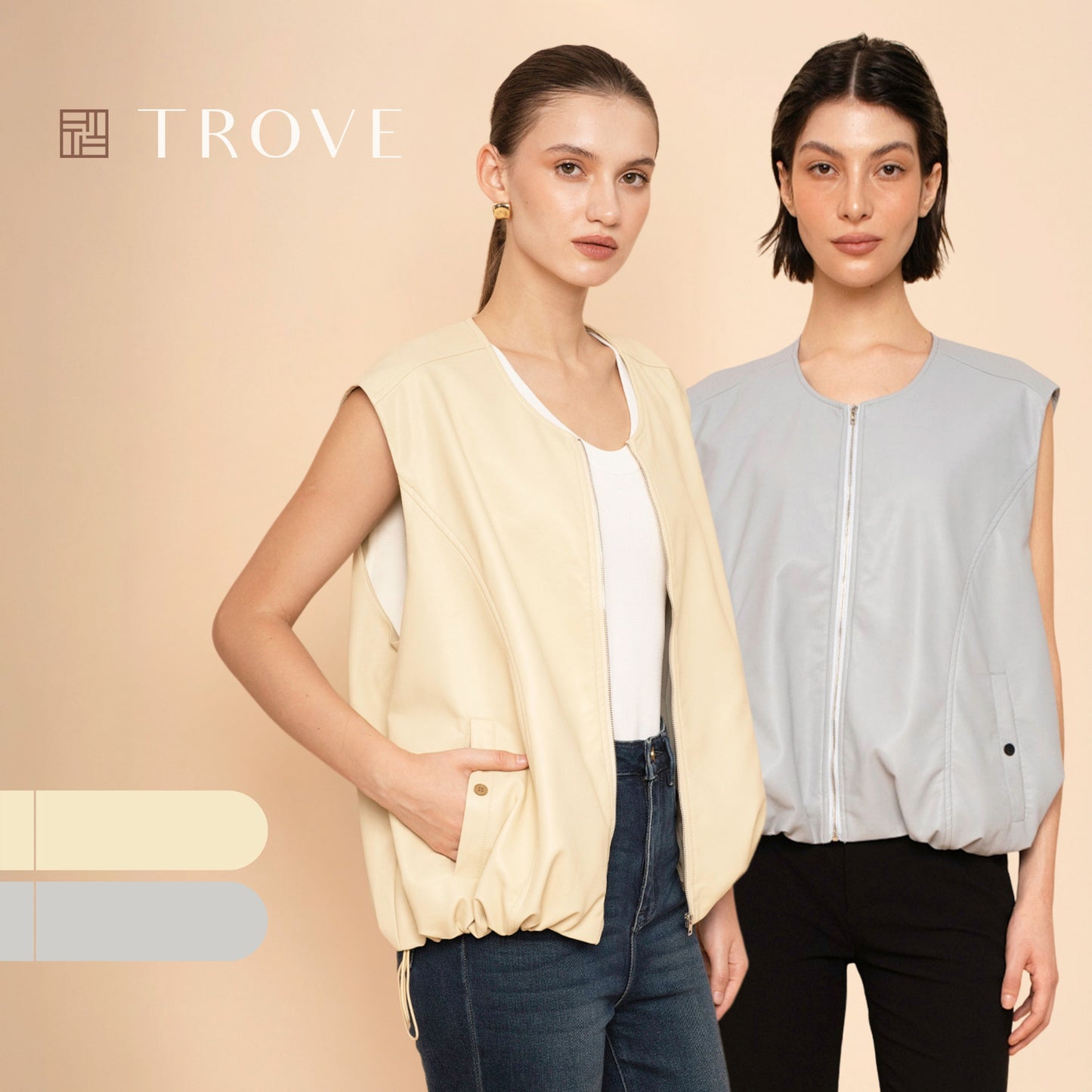 Trove Casual Zipped Vest