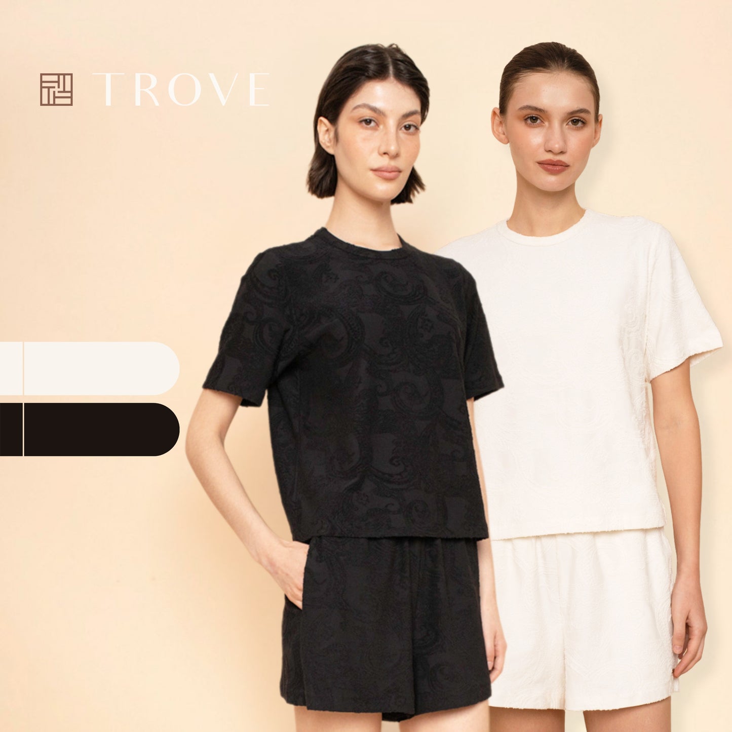 Paisley Embroided T-Shirt Set