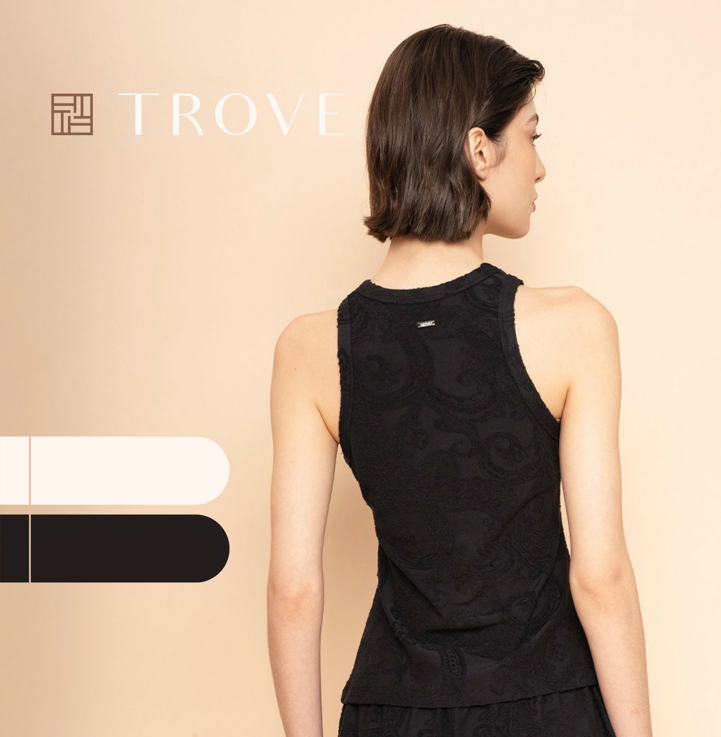Trove Paisley Textured Pattern Cami Top