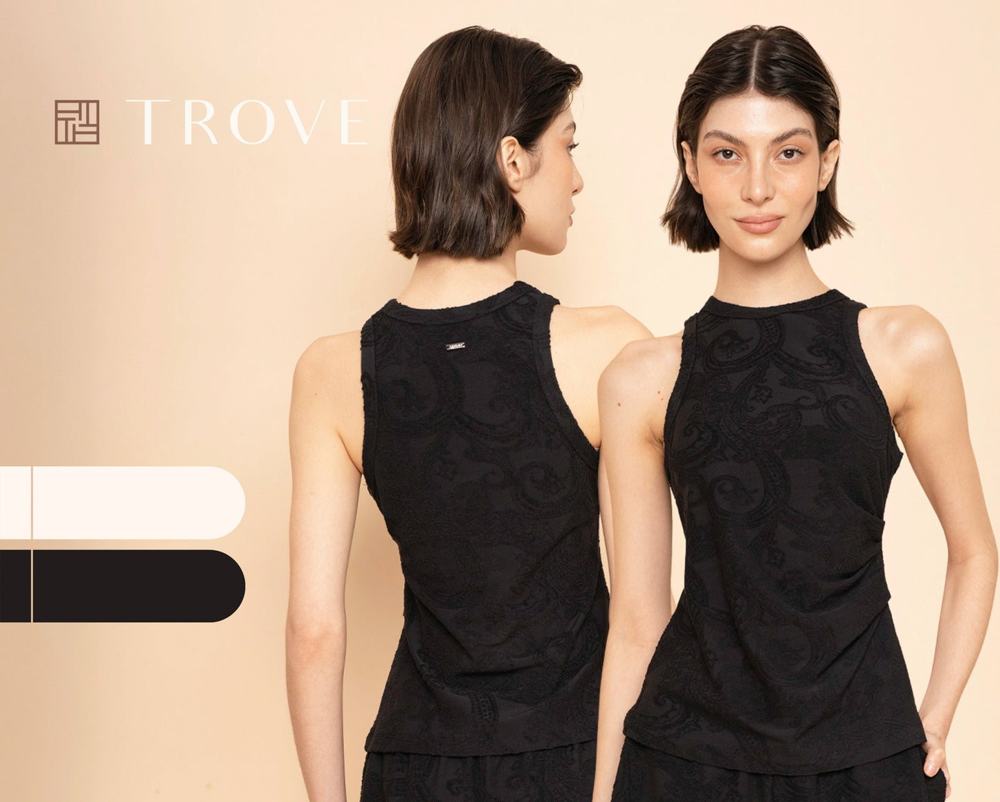 Trove Paisley Textured Pattern Cami Top