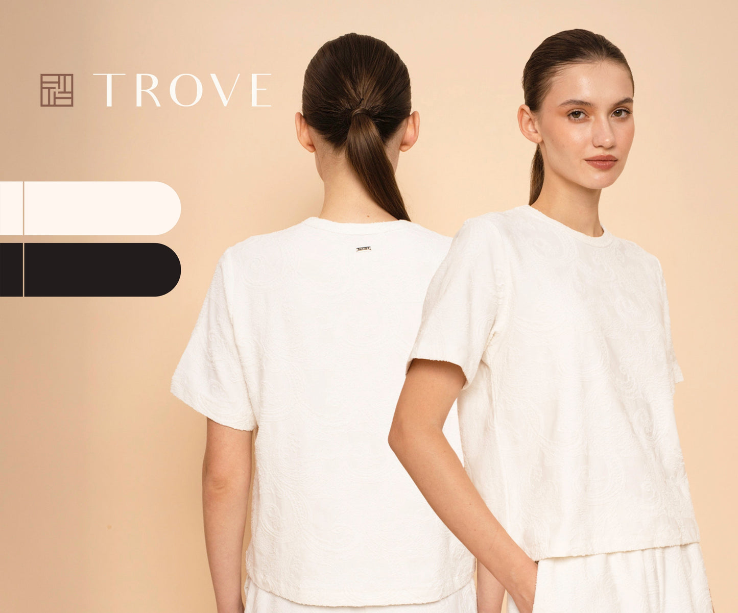 Trove Paisley Textured Pattern T-shirt