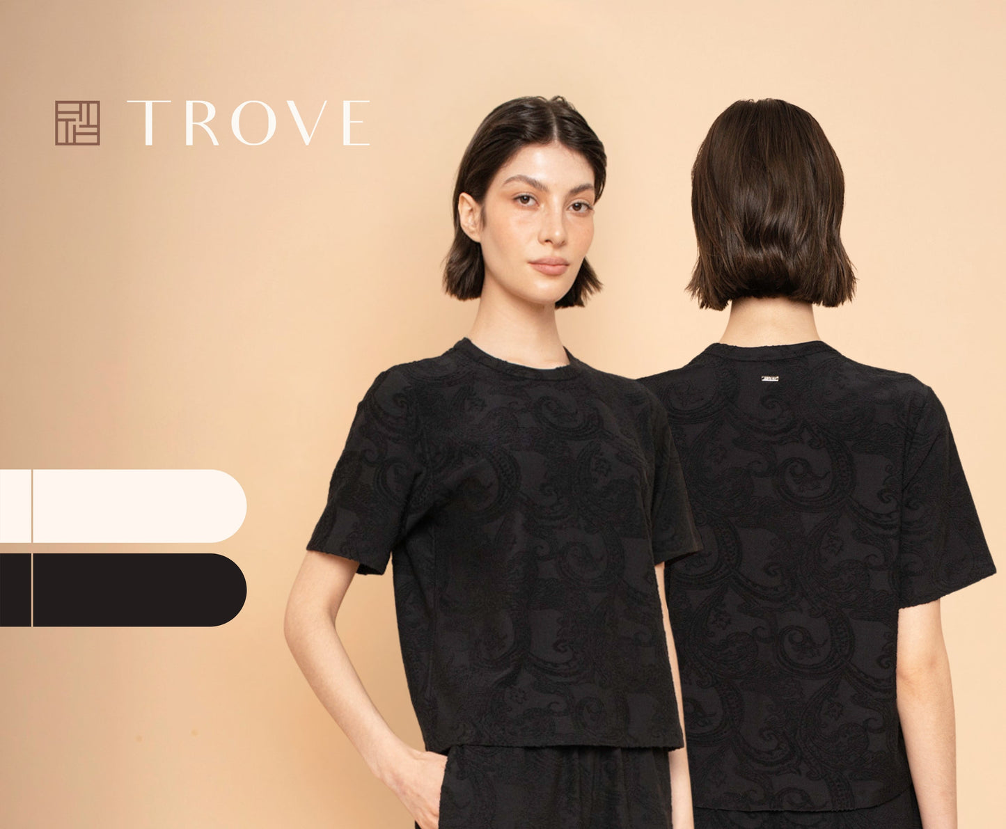 Trove Paisley Textured Pattern T-shirt