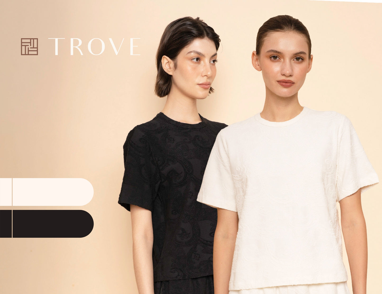 Trove Paisley Textured Pattern T-shirt