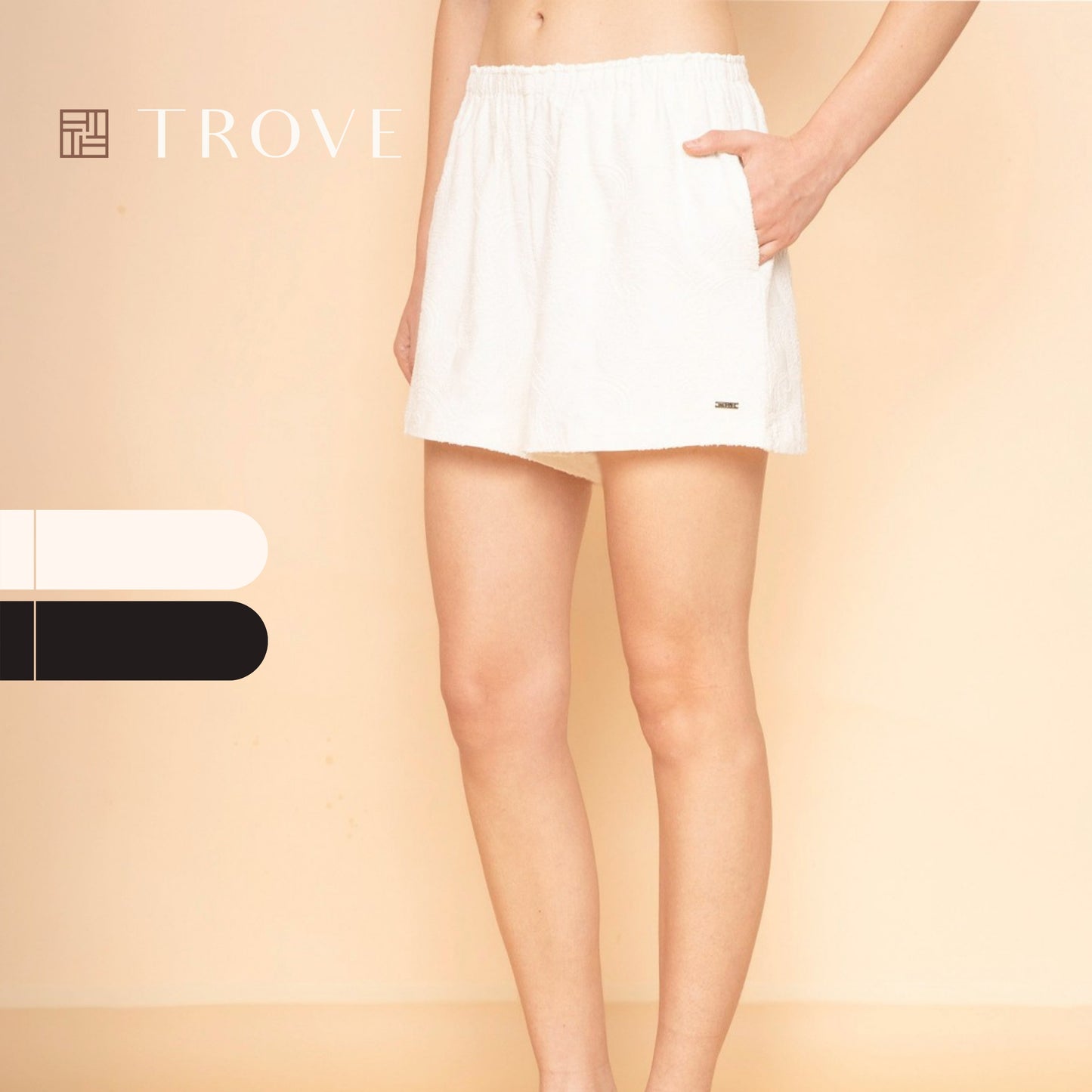 Trove Paisley Textured Pattern Shorts