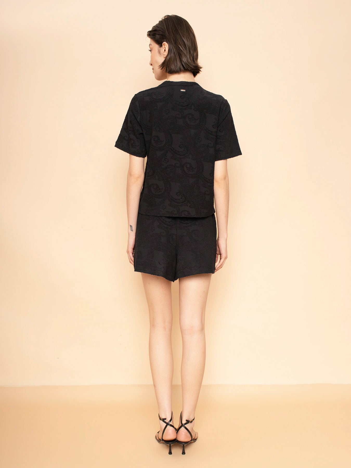 Paisley Embroided T-Shirt Set