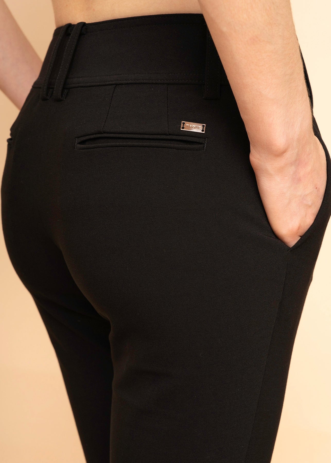 Trove Capri Mid-Waist Pants with Side Slit
