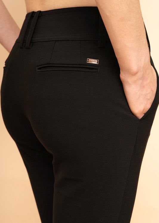 Trove Capri Mid-Waist Pants with Side Slit